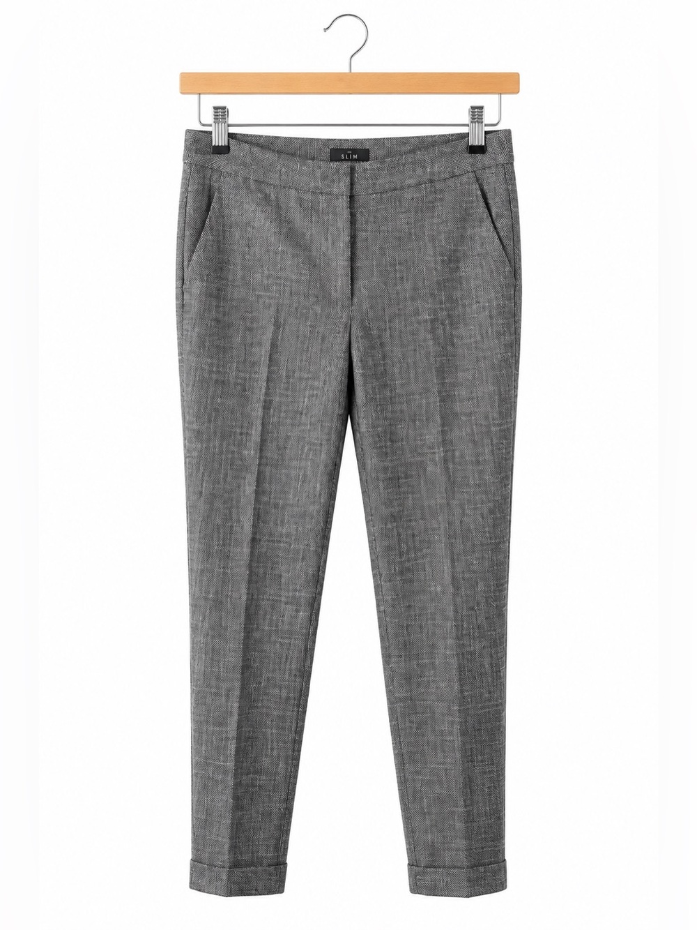 White House Black Market Gray Slim Ankle Pants Career Cropped Tailored Workwear